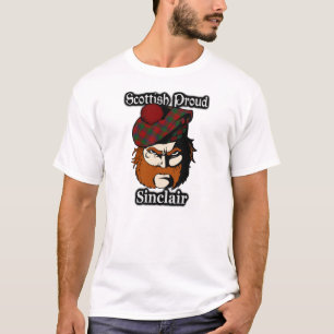 Camiseta Tartanho Orgulhoso Clã Sinclair Escocês