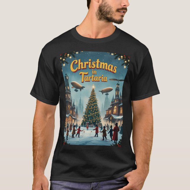 Camiseta Tartaria Conspira História Alternativa de Natal (Frente)