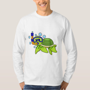Camiseta Tartaruga a mergulhar com Snorkel