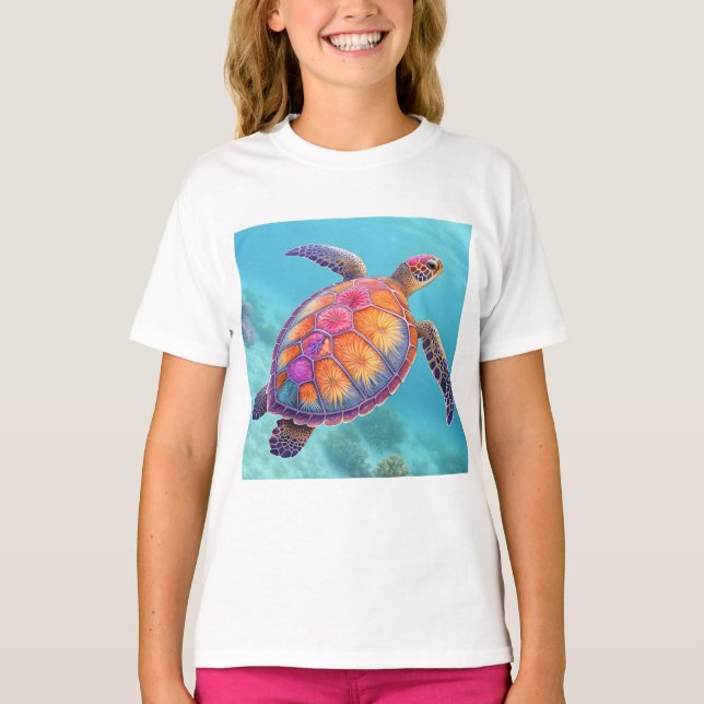 Camiseta Tartaruga Adorável (Frente)