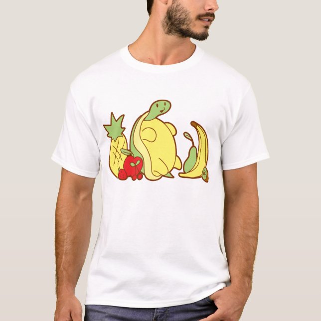Camiseta Tartaruga adorável da fruta (Frente)