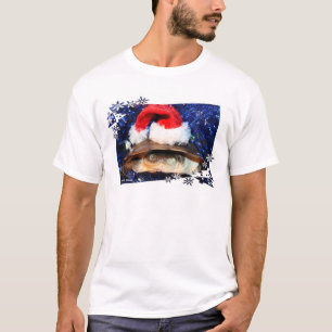 Camiseta Tartaruga africana do sideneck que veste o chapéu