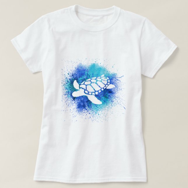 Camiseta Tartaruga azul (Frente do Design)