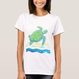 Camiseta Tartaruga Azul e Verde