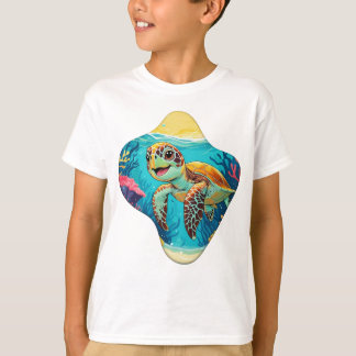Camiseta Tartaruga Boho Australiana - Salpico Ensolarado