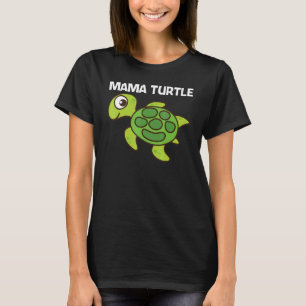 Camiseta Tartaruga Bonita Para Mulheres Mamãe Tartaruga Do