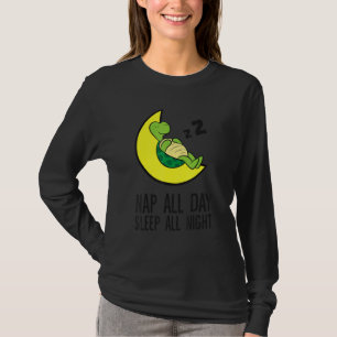 Camiseta Tartaruga Cansada Soneca Todo o Dia Dorme a Noite