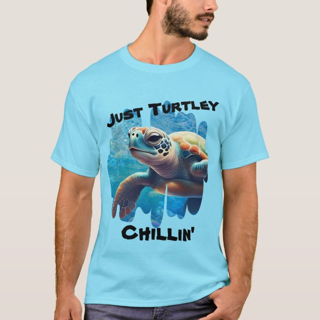Camiseta Tartaruga Chillin' Sea Turtle Close-Up (Frente)