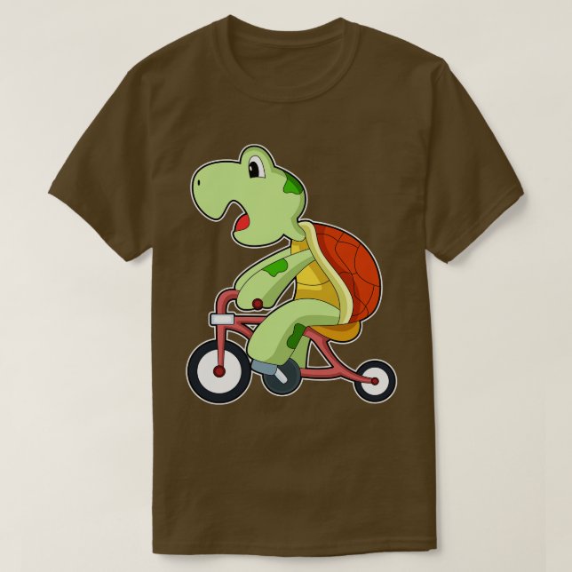 Camiseta Tartaruga com Bicicleta (Frente do Design)