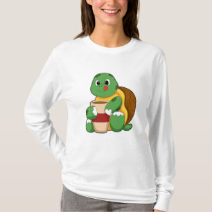 Camiseta Tartaruga com copo de café