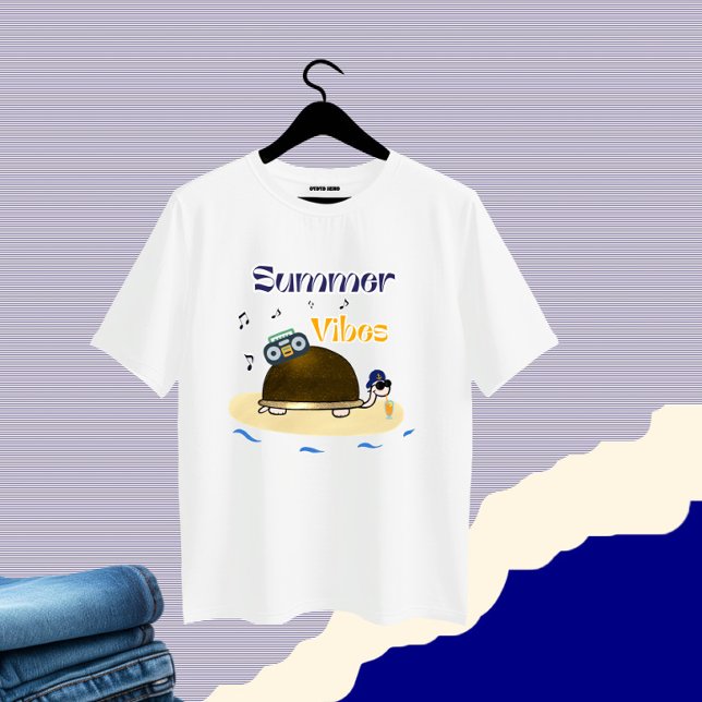 Camiseta Tartaruga com coquetel (Criador carregado)