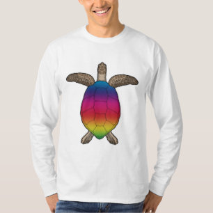 Camiseta Tartaruga com cores arco-íris