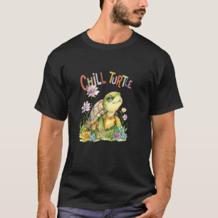 Camiseta tartaruga com flores tartarugas bonitinhas blindad
