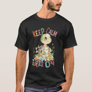 Camiseta tartaruga com flores tartarugas fofinhas e animais