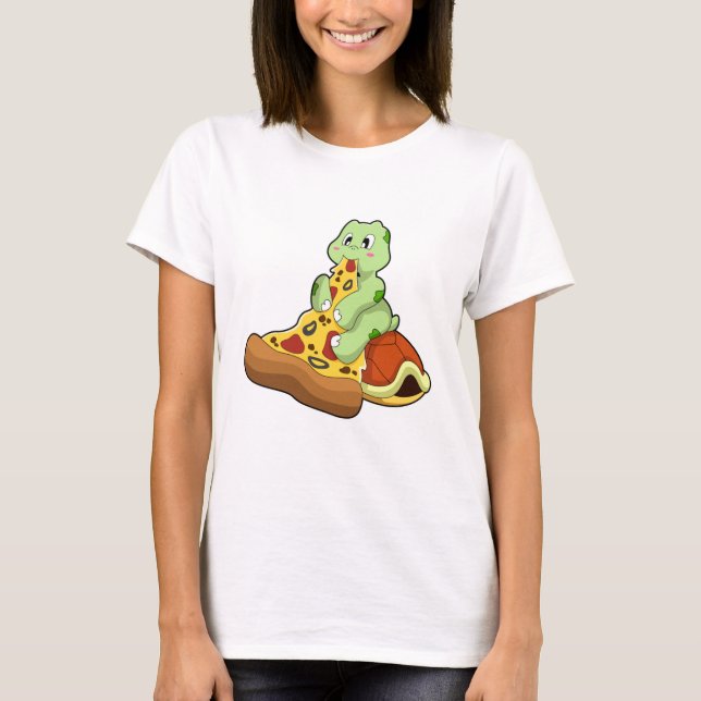 Camiseta Tartaruga com pizza (Frente)