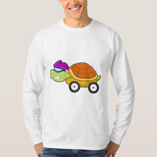 Camiseta Tartaruga com Shell como Carro (Frente)