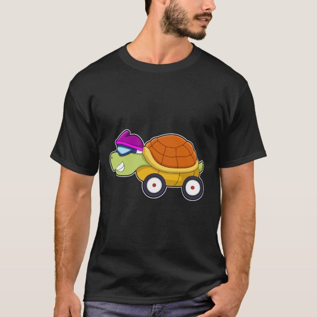 Camiseta Tartaruga com Shell como Carro (Frente)