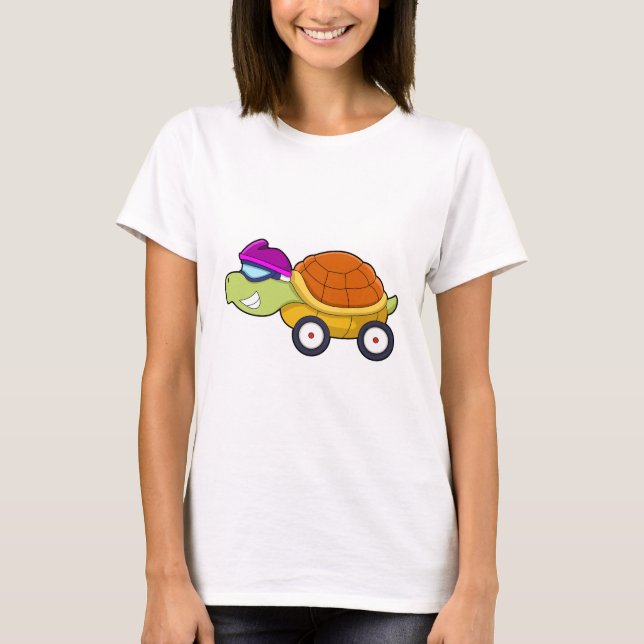 Camiseta Tartaruga com Shell como Carro (Frente)