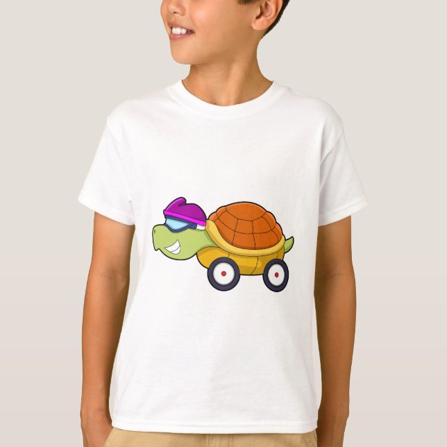 Camiseta Tartaruga com Shell como Carro (Frente)