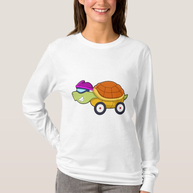 Camiseta Tartaruga com Shell como Carro (Frente)