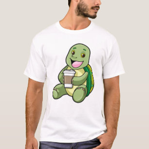 Camiseta Tartaruga com Shell e Café para ir