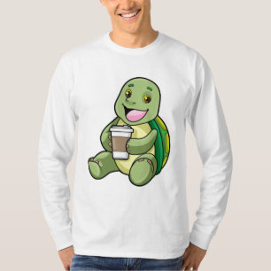 Camiseta Tartaruga com Shell e Café para ir