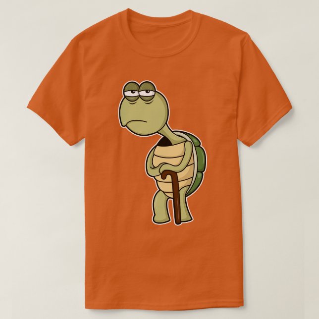 Camiseta Tartaruga com vara-pé (Frente do Design)