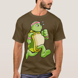 Camiseta Tartaruga como Jogger com Suor e Cabeça