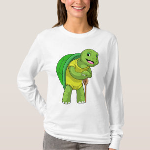 Camiseta Tartaruga como pensionista com bengala