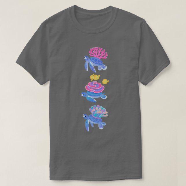 Camiseta Tartaruga coral (Frente do Design)