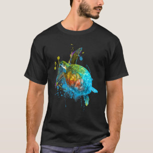 Camiseta Tartaruga Cura Coca-Colorida Tartaruga Marinha Cur