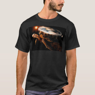 Camiseta Tartaruga da Terra planaTurtle FlatEarth
