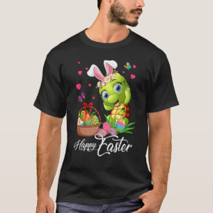 Camiseta Tartaruga De Coelho Com Felz pascoa D De Cesta De 