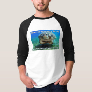 Camiseta tartaruga de flutuabilidade neutra / humor de cuba