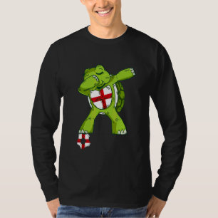 Camiseta Tartaruga de Futebol da Inglaterra Dançando Turtle