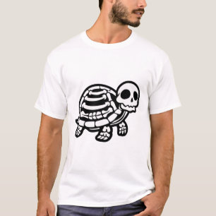 Camiseta Tartaruga-de-Halloween Cura Esqueleto Tortoise Fos