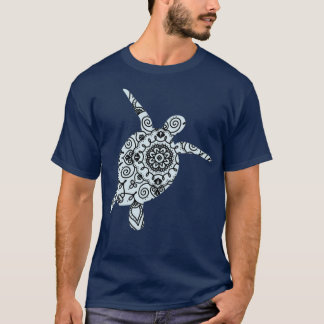 Camiseta Tartaruga de Mandala Azul