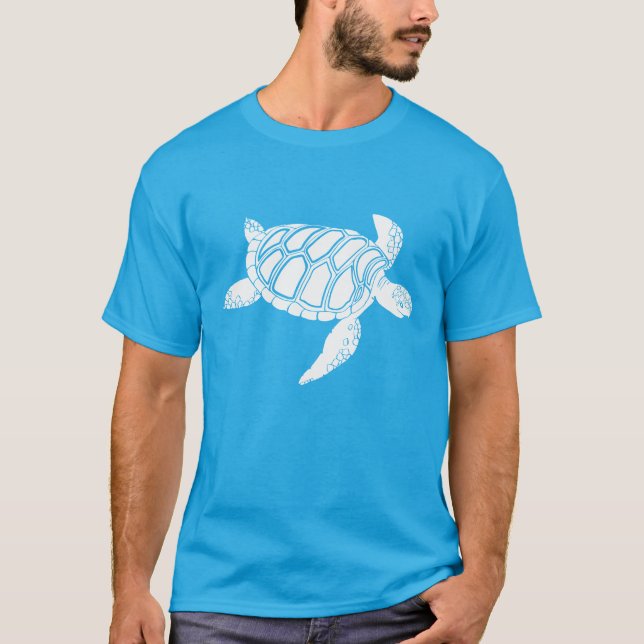 Camiseta Tartaruga de mar branco (Frente)