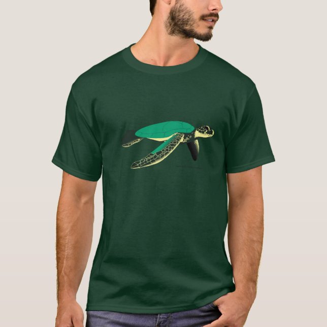 Camiseta Tartaruga de mar verde (Frente)