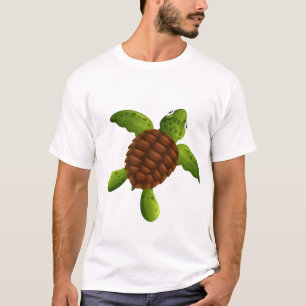 Camiseta Tartaruga de mar verde bonito