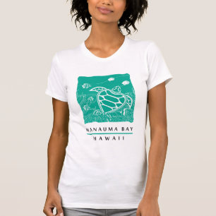 Camiseta Tartaruga de mar verde de Havaí - baía de Hanaum