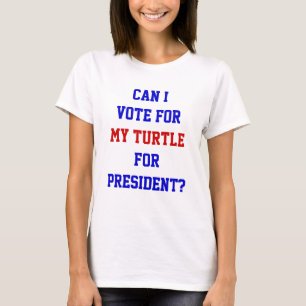 Camiseta Tartaruga de Política Divertida Vota Para Citação