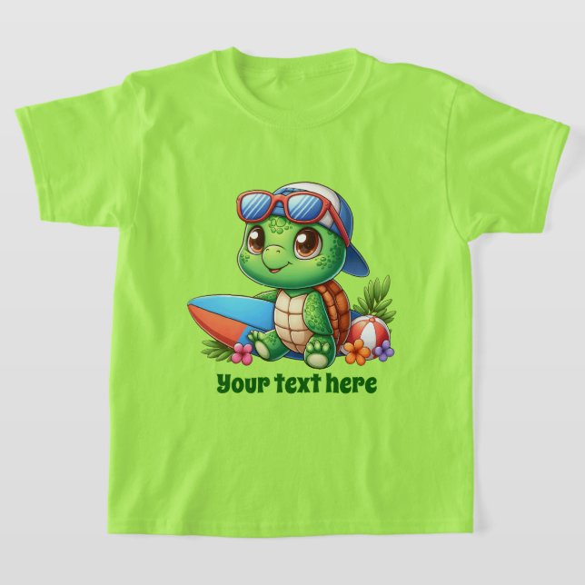 Camiseta Tartaruga-de-Verão adiciona-lhes SMS (Postura )