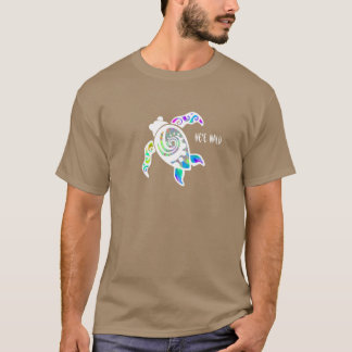 Camiseta Tartaruga dianteira de He'e Nalu (surf ascendente)