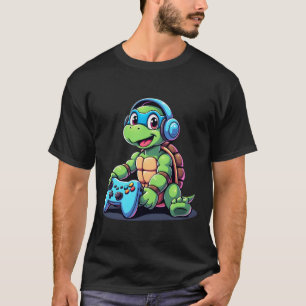Camiseta Tartaruga Divertida Gamer Jogos Tartarugas Video J