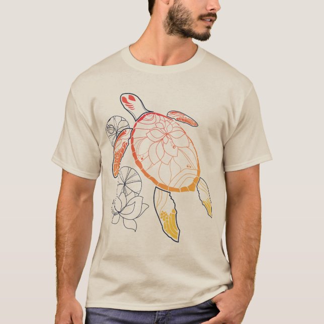 Camiseta Tartaruga do Mar de Sunburst (Frente)