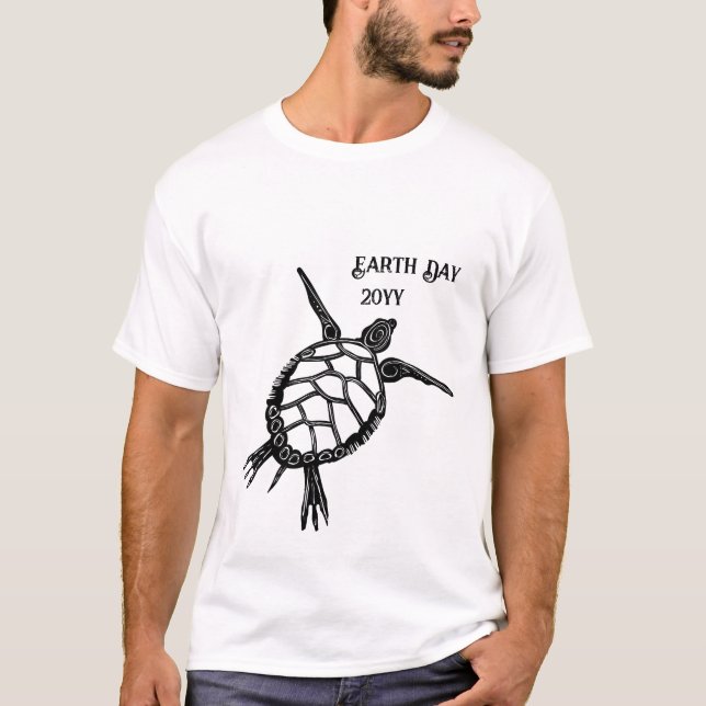 Camiseta Tartaruga do Mar do Dia da Terra (Frente)