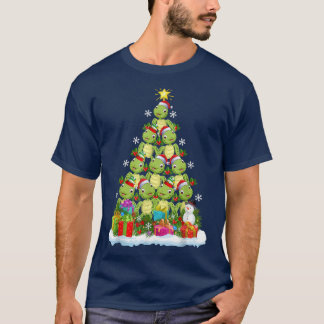 Camiseta Tartaruga-do-mar Xmas Luzes Engraçadas Tartaruga-d