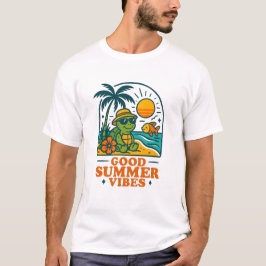 Camiseta tartaruga do modo de praia