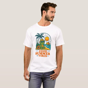 Camiseta tartaruga do modo de praia
